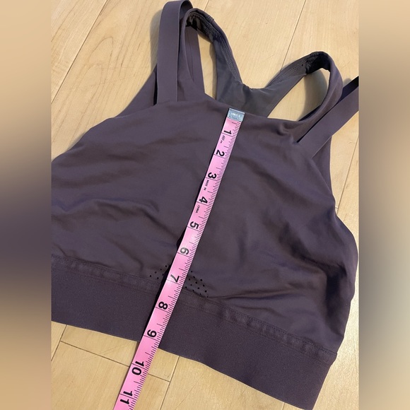 Lululemon Soulcycle To the Beat Bra Long Line High Neck Size 4 Purple Taupe - Picture 11 of 12